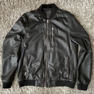 All Saints Kino Leather Bomber Jacket